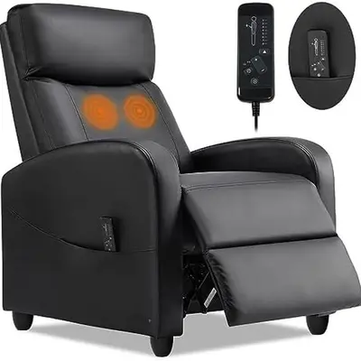 Sweet Furniture  Massage Recliner Chair for Living Room, Massage Recliner Chair Theater Chairs Adjustable Modern Reclining Chair with Padded Seat Backrest