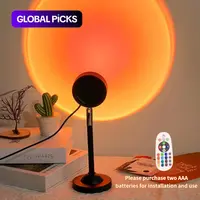 RGB Color-Changing LED Projector Night Light with Remote Control, Dimmable Ambient Light, Decorative Atmosphere Lamp for Bedroom, Living Room and Home Decor #GLOBAL PICKS