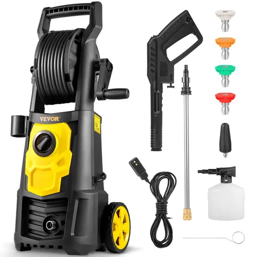 【DealsForYouDays】VEVOR Electric High Pressure Washer (2000 PSI1.76 GPM Max) - Portable Pressure Washer with 30 ft Hose & Reel5 Quick Connect NozzlesFoam CannonETL Listed Heavy Duty Car Wash Equipment for PatiosCarsDriveways, Power Washer,father'sdaygifts