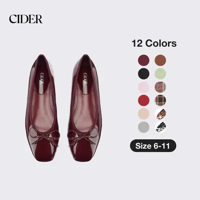 Cider Bow Ballet Mary Jane Flats – Cushioned Square Toe Flats for Women,Non-Slip Comfort Shoes for All-Day Commute & Office Wear Footwear Dealsforyou