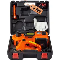 【DealsForYouDays】VEVOR  Electric Car Jack Set Max 5 Ton/11023 LBS Hydraulic Jack/Scissor Jack with Electric Impact WrenchBuilt-in Inflatable Pump and LED LightPortable Car Lift for SUV MPV Sedan Truck Change Tires Garage Repair
