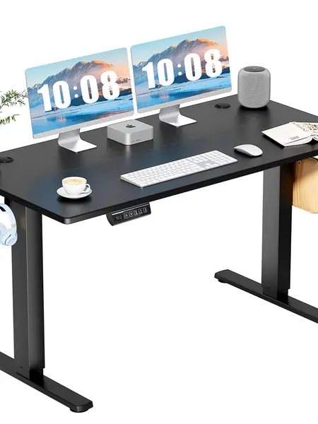 【Summer Sale】SweetFurniture S -  Electric Standing Desk with Memory Preset, Ergonomic Height Adjustable Table with T-Shaped Metal Bracket Modern Workstations