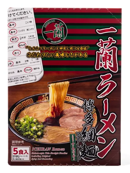 Ichiran Hakata-Style Thin Asian Noodles Home Kit, 5-Pack (5 Servings), Instant Ramen Pantry Food
