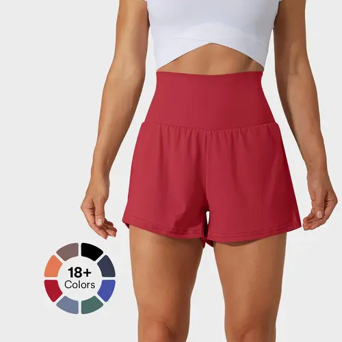 Halara Super High Waisted Back Pocket & Side Hidden Pocket 2-in-1 Yoga Shorts 3", Summer Running Shorts for Women,  Sports Workout Shorts, Gym Outfit#TikTokShopSpringGlowUp