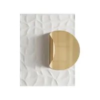 Homary One Piece Gold Arc Gender-Neutral Metal Wall Art - Modern Minimalist 3D Geometric Rectangle, 23.6"x35.4" Aesthetic Abstract Print, Home Decor Items for Living Room Gallery Wall Clean Aesthetic Room Decor