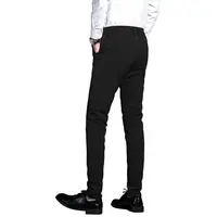 Plaid&Plain Men's Stretch Dress Pants Slim Fit Skinny Suit Pants 7101
