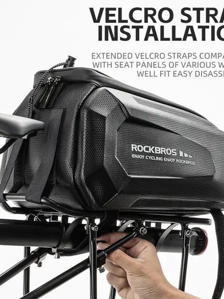 ROCKBROS Bike Rack Bags - Hard Shell Bicycle Rear Rack Bag Large Pannier for Bicycle Rear Rack Bags Bike Rear Seat Bag Bike Trunk Bag Ebike Battery Bag Bike Saddle Bag for Rear Rack Bike Accessories