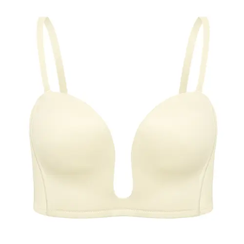 Wingslove Deep Plunge Strapless Bra Multiway Push up Low Cut Wireless Bras For Backless Outfit