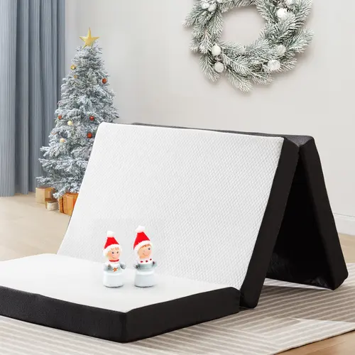【Deal】Sweet Furniture Folding Mattress, Tri-fold Memory Foam Mattress Topper for Camping, Foldable Mattress Topper with Washable Cover,father'sdaygifts,campingessentials,campinggear