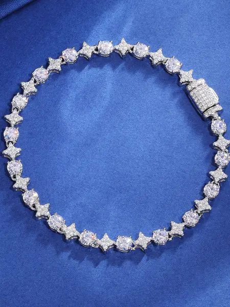 UCCIYO 6mm Iced Out Bling  Bracelet S925 Sterling Silver For Women Exquisite Party Wedding Girlfriend Valentine's Day Jewelry【BS9250030】