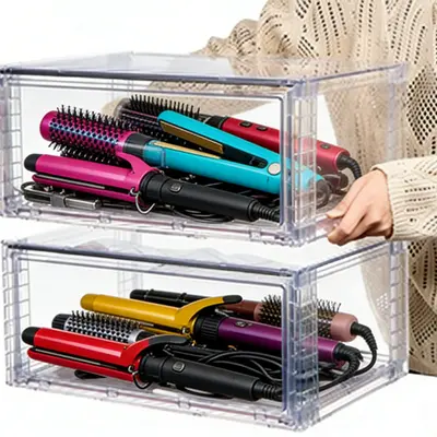 【Wardrobe Organizer】Vtopmart 2-5 Pack Large Clear Stackable Storage Drawers 23QT, Easily Assemble Closet/Styling Tools Storage Bins, Dust-Proof UnderBed Organizer for Hot Tools, Clothing, Bedroom, Entryway, Playroom & Apartment Organization
