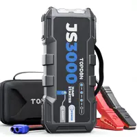 TOPDON JS3000 12V 3000A Battery Booster Automotive Jump Starter Pack for Up to 9L Gas/7L Diesel Engines Car Tool Kit Automotive Tool Kit with 24000mAh Battery Capacity Vehicle