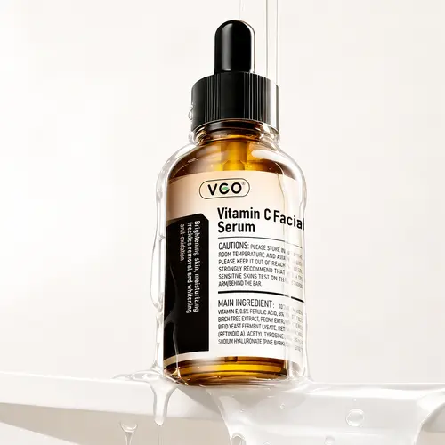 VGO Vitamin C Facial Serum Essence,  Moisturize Skincare Daily Delicate Gentle Acne Cleanser Cream Cleanser Cream Radiance Comfort 30ml / 60ml-A2
