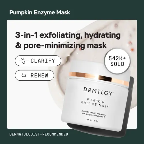 DRMTLGY Pumpkin Enzyme Mask 5.5 oz Exfoliant Supple Skin Spa Quality