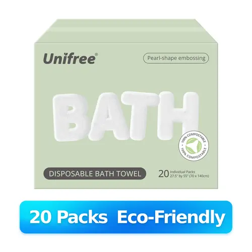 Unifree Large Disposable Bath Towels, Soft, Thick, Eco-Friendly, Individually Wrapped, Portable and Multifunctional, Personal Travel Essentials, Hotel, Gym, beach essentials, DealsForYouDays, summerwins