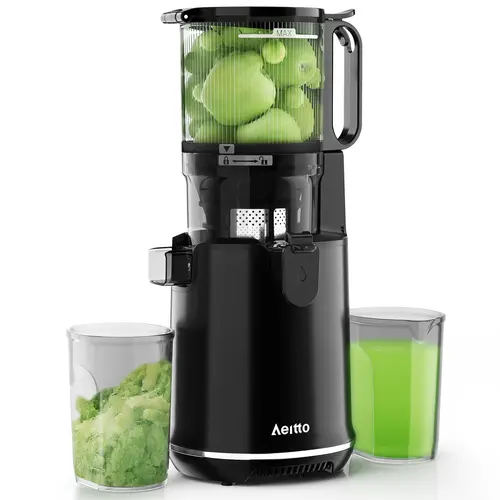 Aeitto Max5 Juicer, Cold Press Juicer with 5.8" Large Feed Chute,1.7L Large Capacity, 250W Whole Masticating Juicers for Vegetable and Fruit, High Juice Yield, Easy to Clean with Brush, Ice Fruit, BPA-Free, Smart recipes App,SummerWins,DealsForYouDays