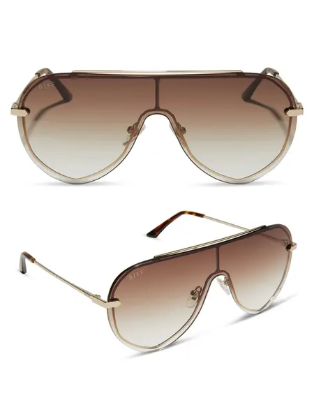 DIFF Imani Oversized Shield Designer Sunglasses