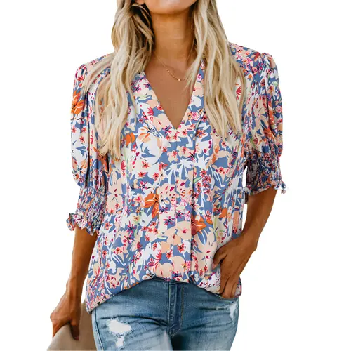 EVALESS Womens Graphic Solid V Neck T Shirts Tops Casual Ruffle Short Sleeve Blouses Boho Floral Lightweight Cute Tee 2026 Womenswear Summer Springtok Outfits  Deals For You Days summer outfits