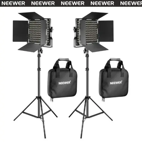 NEEWER 2-Pack 660 LED Video Light Kit with Stands, 40W Bi-Color Dimmable 3200K–5600K, CRI 96+, Soft Lighting for YouTube, Studio Photography, Live Streaming