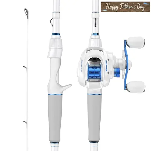 【Summer Wins】 KastKing Centron Lite Casting Rod & Reel Combo,or Sharky III combo, IM6 Graphite 2-Piece Blank, Stainless Steel Guides, EVA Handle, Sensitive Fishing Combo