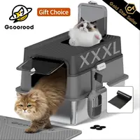 【Geoorood】Geoorood XXL Cat Litter Box Stainless Steel 20L with Lid,  XL Large Metal Litter Box High Sided Design,Anti-Urine Leakage, Include Cat Mat & Litter Scoop, Never Absorbs Odors, Easy Cleaning, Non-Sticky#DealsforYouDays #SummerWins