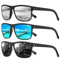 TURBOPEP 3 Pairs Unisex Full Rim Polarized Sunglasses - TAC Lens, Square Lightweight Frame, UV Protected, Trendy Casual for Driving, Brighter Scenes