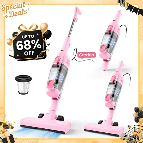 INSE R6X Corded Stick Vacuum, 15KPa Suction with 600W Motor, Ultra-Lightweight Bagless Upright Vacuum with Handheld for Home Hard Floor Hardwood Floor Pet Hair Car Cleaning home cleaning tools home appliances pet lovers