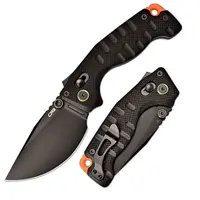 CJRB Doubletap Thumb Stud & Recoil Lock V2 Tatical Knife Blue G10 Handle(3.86'' D2 Stone Wash Blade) fathersdaygift,father'sdaygifts