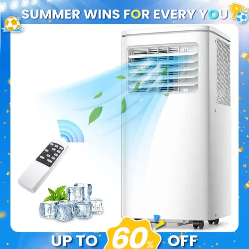 【DealsForYouDays】Antarctic Star 8,000/10,000 BTU (ASHRAE) Portable Air Conditioners Cool Up to 200/250 Sq.Ft, 4 Modes Portable AC Unit with Remote Control/LED Display/24Hrs Timer/Installation Kits for Bedroom/Home/Office/Dorms