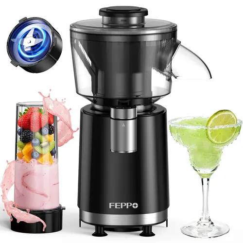 FEPPO Snow Cone Machine & Smoothie Blender 2 in 1, 700W Powerful Shaved Ice Machine Slushine Machine, Healthy Frozen Drink Maker with Stainless Steel Blade & Smoothie Recipe, for Home Kitchen Party summerwins