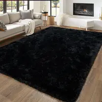 【SummerVibes】【Moving Season】REZUTAN Premium Microfiber Shaggy Area Rug for Living Room & Bedroom Machine Washable Non-Slip Memory Foam Padding Nursery & Kids Room Decor ，Fluffy 1.4-inch High Pile