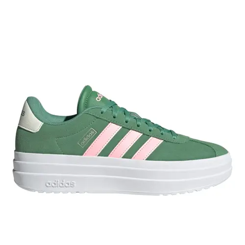 adidas Womens Vl Court Bold Lace Up Sneakers Shoes Casual - Green
