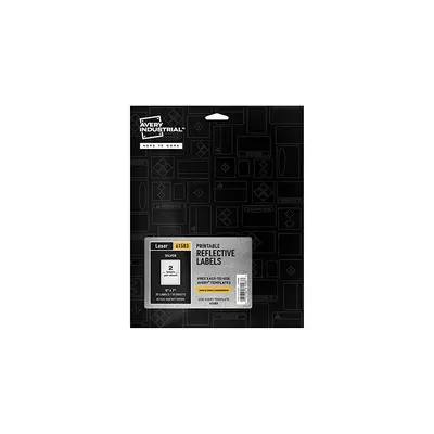 Avery Reflective Labels, 5" x 7" Silver Reflective Sign Labels, Laser Printable, 20 Labels (61583)