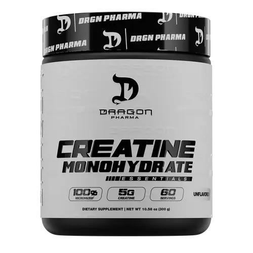 Dragon Pharma Creatine Monohydrate Essentials - Natural Supplement for Muscle Workout