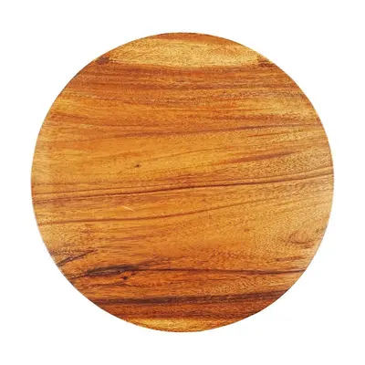 NICOTT XL Wooden Serving Platter 30.5cm - Korean Style Round Cheese Board, Dessert Plate, Appetizer Tray for Parties & Home
