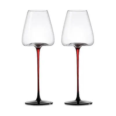 Luxury Lead-Free Crystal Red Wine Glasses Set of 2 - Premium Bordeaux Wine Goblets & Champagne Flutes for Cocktails & Special Occasions
