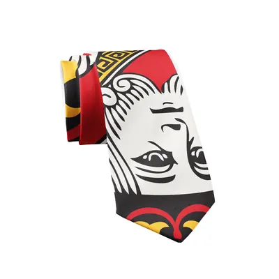 King Of Hearts Tie Funny Playing Card Graphic Necktie Funny Ties