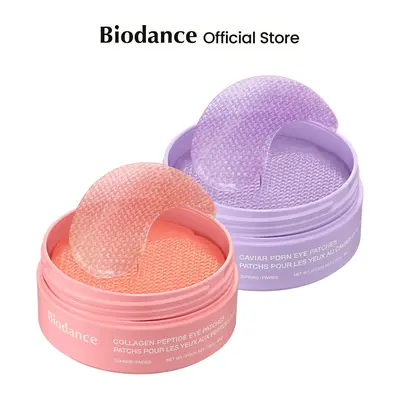 [Biodance Official] Collagen & PDRN Eye Patch For Wrinkle & Dark Circles | Collagen Peptide, Caviar PDRN, Korean Skincare Kit, Under eye Patches, Eye patches Bundle, Puffy Eyes, Eyebag, Anti-aging, Fine Line, Smile Line, Crow feet, Dull Skin, Brightening