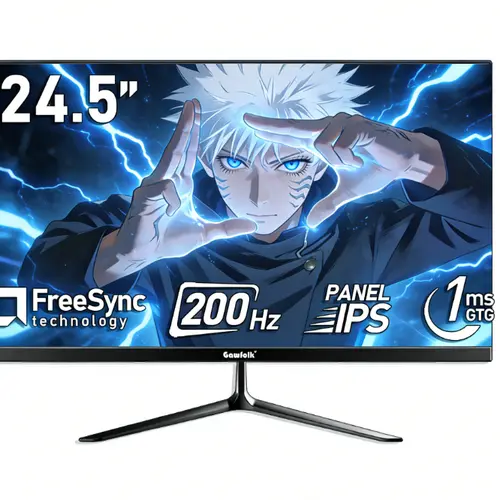 24.5 Inch 200Hz FHD Gaming Monitor | 1080p, 1ms, FreeSync, 99% sRGB, Ultra Slim Frameless Design, HDMI & DP Ports, 75x75 VESA Wall Mountable - Black,summerwins
