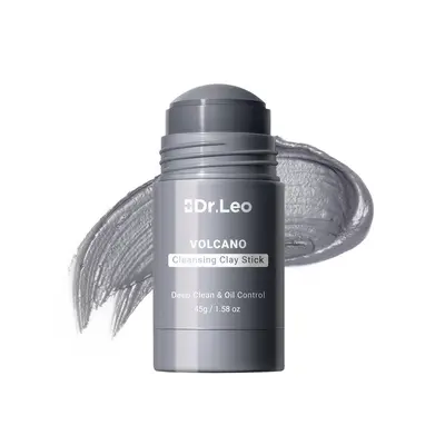 [BUY 2 SAVE 32%] Dr.Leo Charcoal Cleansing Clay Stick - Sensitive, Gentle, Anti-Acne Blackhead Removal, Deep Pore Cleansing, Oil Control, Mess-Free Non-Drying Detox Face Mask for Smoother Skin #DealsForYouDays