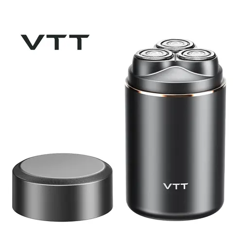 VTT Electric Razor for Men, Wet & Dry Cordless Shaver, IPX6 Waterproof, 3-Head Floating Blades for Gentle Shaving on Sensitive Skin, USB Rechargeable Compact Travel Shaver, Gift for Men