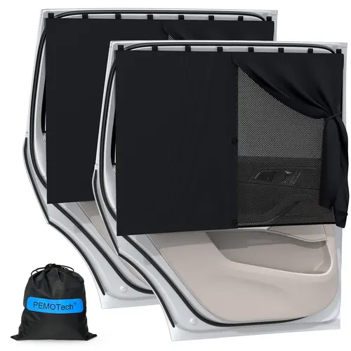 PEMOTech 2pcs Car Window Shades, Magnetic Double Layer Sun Shade, Side Windows Privacy, Full Covers/Half Shade Options, Compatible with Car, SUV, Minivan summerwins