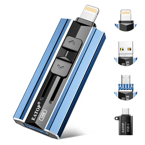 EATOP Flash Drives Intended for iPhone, Memory Stick Storage for Photos and Videos, USB External Memory Storage Flash Drive Compatible with iPhone iPad Android and Computers summerwins