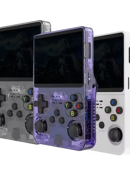 R36S Retro Video Handheld Game Console with Linux System 3.5 in IPS Screen 3000mAh Battery 32G+64G TF Card Pre-installed Games  for Christmas, Thanksgiving, Holiday Gift