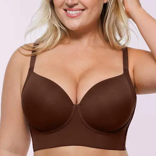 Shapellx Sculpt One-piece Underwire Push-Up Bra Comfortable Basic Lady Underwear with Modifiable with Shoulder Band Womenswear