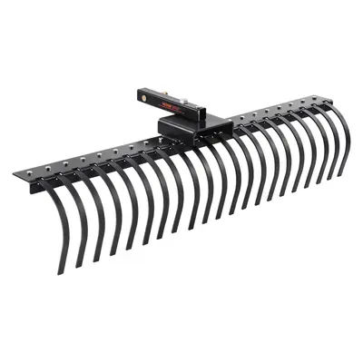 【DealsForYouDays】VEVOR Tow Behind Garden Landscape Rake - 60'' Working Width Tow Dethatcher with 21 Steel Coil Tines, Corrosion Resistance, Attaches to 48"-60" Toolbars & 3-Point Suspension Systems, Saves Time & Boosts Efficiency for Leaves & Pine Needles