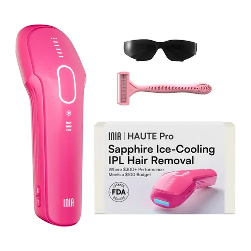 INIA HAUTE Pro Sapphire Ice-Cooling IPL Hair Removal Device – Painless, FDA Cleared, Full Body & Bikini Use, Long-Lasting Results for Women & Men, 2-Year Warranty – Stay Cool & Smooth, Summer Beauty Gift Ideas