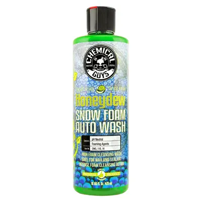 Chemical Guys Honeydew Car Wash Soap - pH-Neutral Car Foam Cleaner, Extra Thick Slick Surface Detailing Solution, Dirt-Removing Automotive Care Supplies with Foam Sprayer, Car Cleaning Supplies