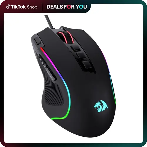 Redragon M612 Predator RGB Wired Optical Gaming Mouse, 8000 DPI, 11 Programmable Buttons, 5 Backlit Modes, Software-Supported DIY Keybinds & Rapid Fire Button,summerwins