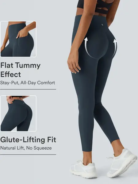 Halara UltraSculpt High Waisted Scrunch Butt Lifting Tummy Control Pocket Shaping Training Leggings